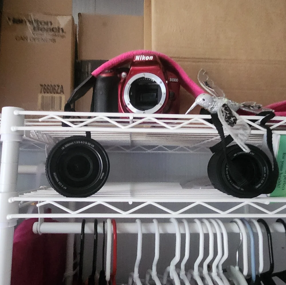 Nikon d3300 camera (body and 3 lens) with new case